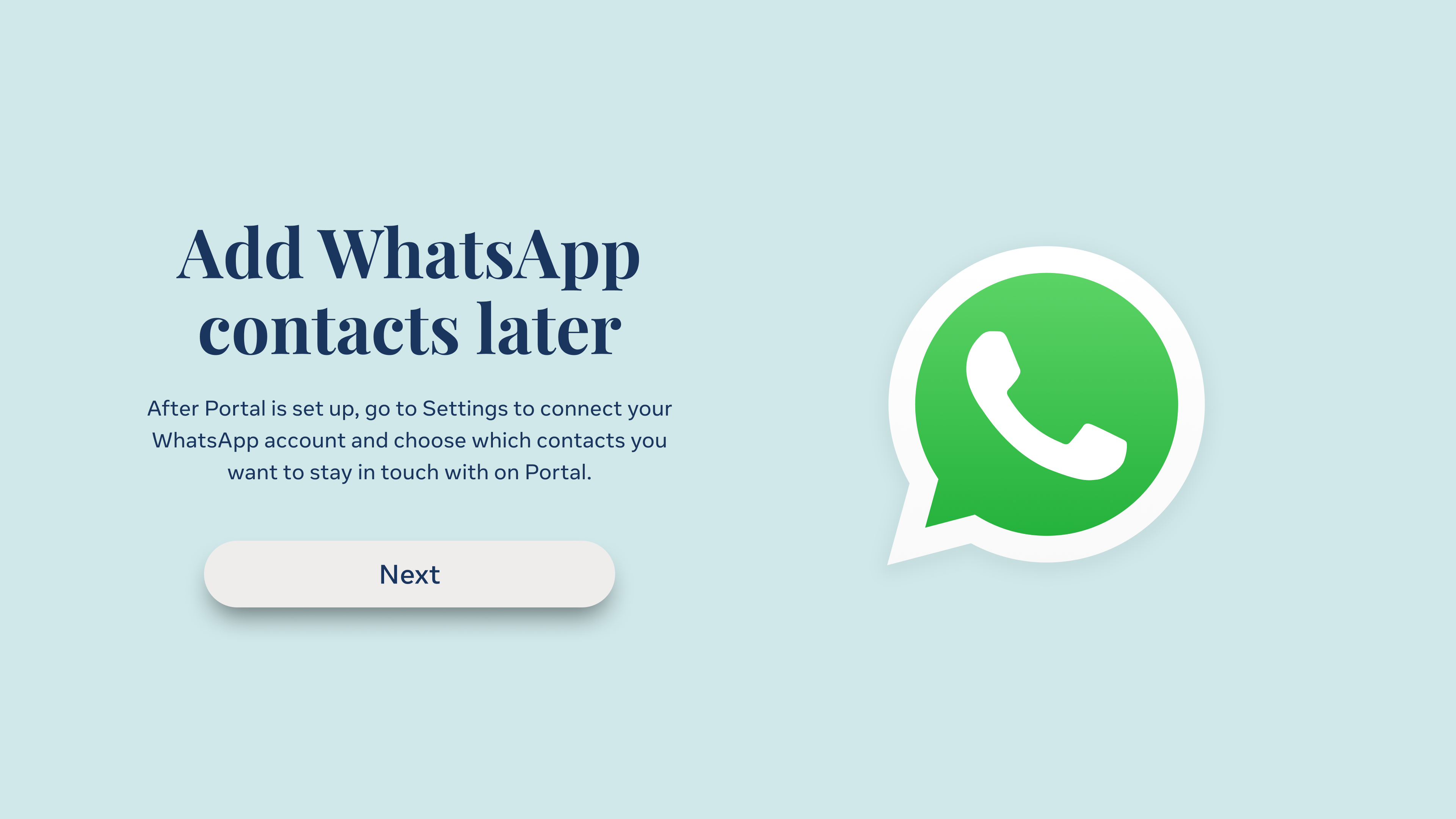 Portal TV — Connect WhatsApp